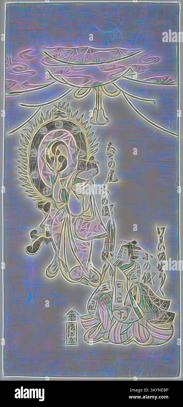A mystical scene featuring a serene figure surrounded by radiant light ...