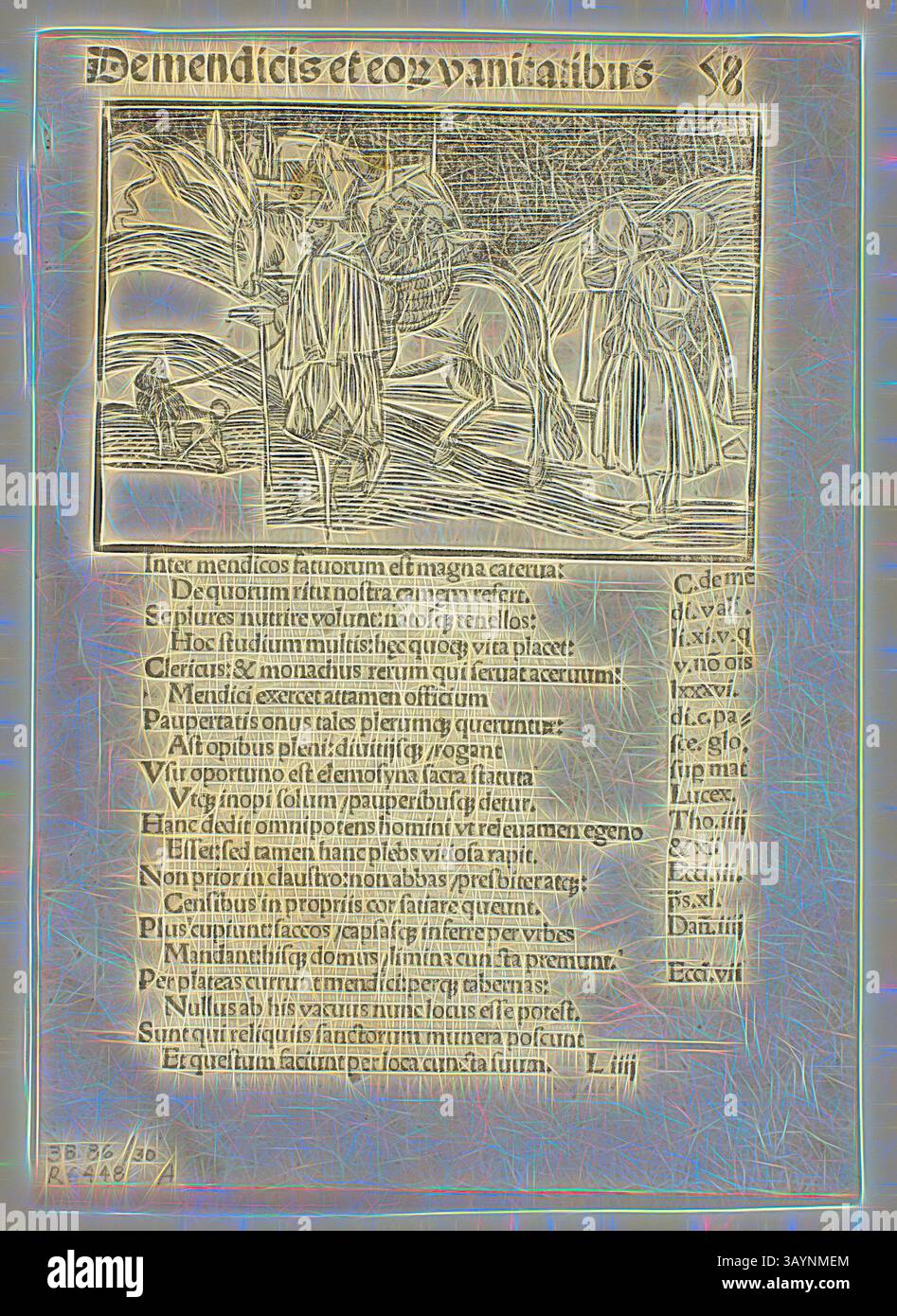 An ancient illustration depicts a group of individuals, including a