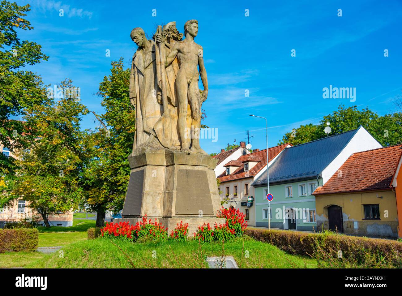 Domazlice, Czech republic,September 22, 2024: Freedom monument in Domazlice Czech republicIMAGE Stock Photo