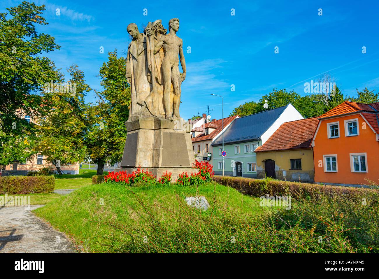 Domazlice, Czech republic,September 22, 2024: Freedom monument in Domazlice Czech republicIMAGE Stock Photo