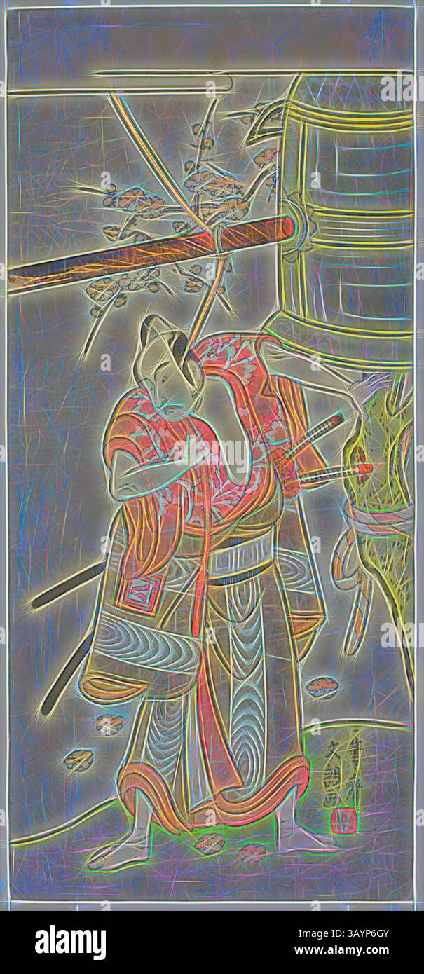 Traditional japanese figure clad in vibrant robes hi-res stock ...