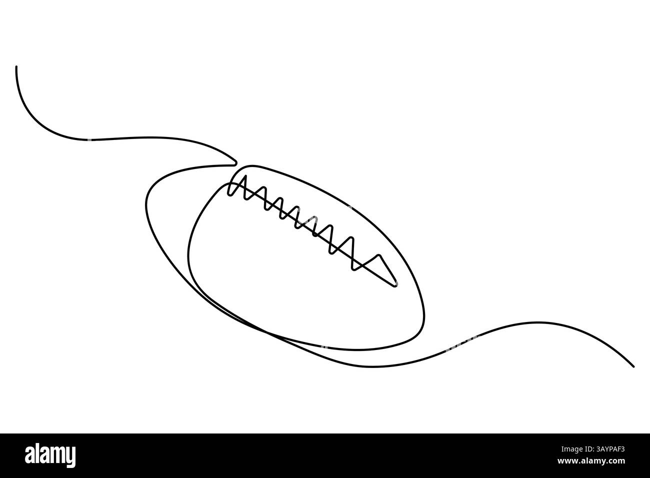 Single continuous line art football drawing of isolated outline Vector ...