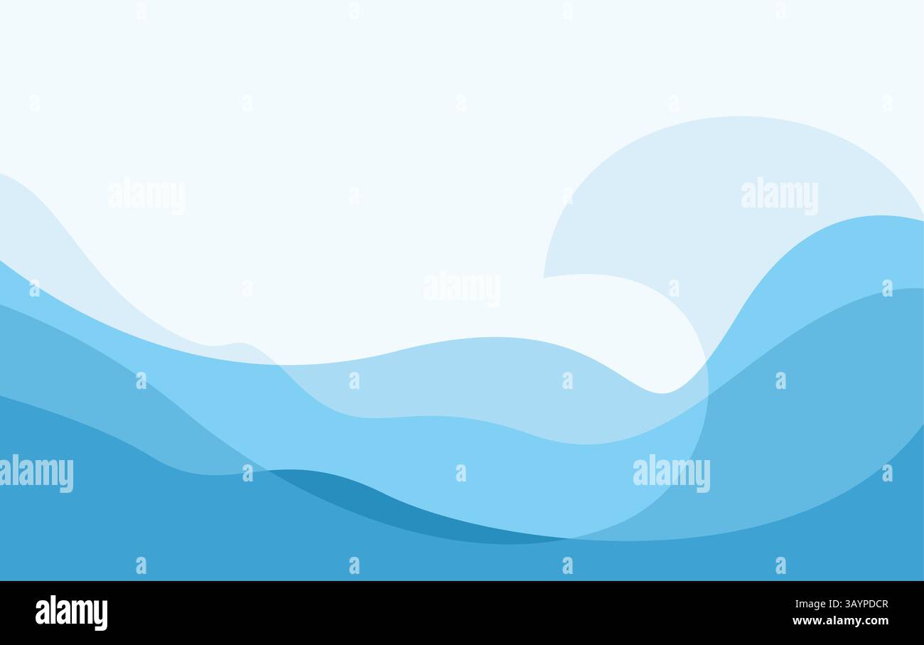Abstract Water wave design background vector Stock Vector