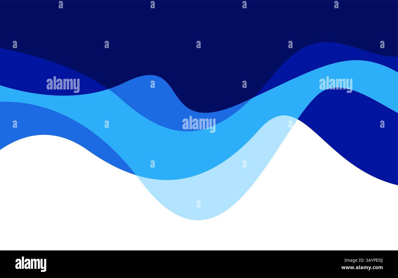 Modern blue abstract stylish wave background design vector Stock Vector