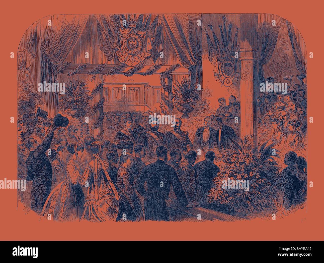 A formal gathering featuring a group of distinguished individuals ...