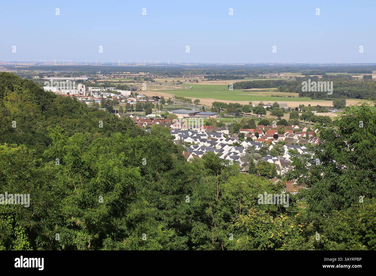 Laon city overview, Laon city, Aisne department, France Stock Photo