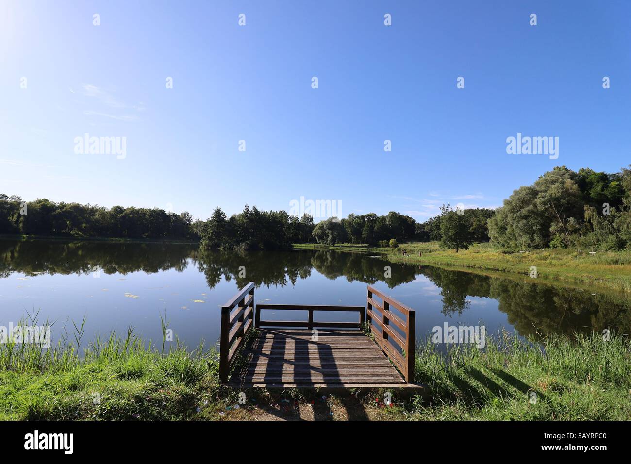 Gaule Laonnoise pond, town of Laon, department of Aisne, France Stock Photo
