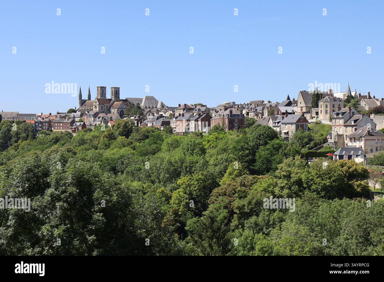 Laon city overview, Laon city, Aisne department, France Stock Photo
