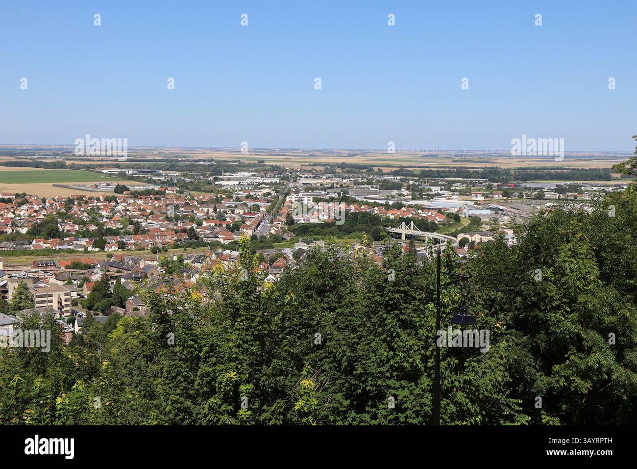 Laon city overview, Laon city, Aisne department, France Stock Photo
