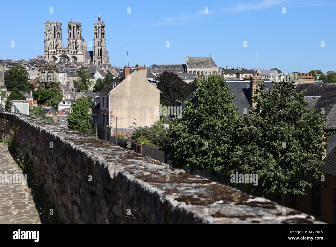 Laon city overview, Laon city, Aisne department, France Stock Photo
