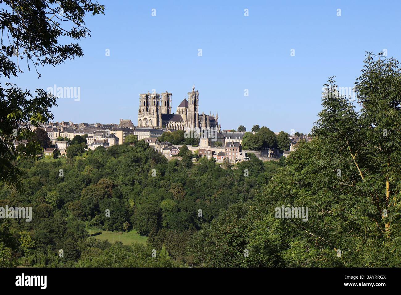Laon city overview, Laon city, Aisne department, France Stock Photo