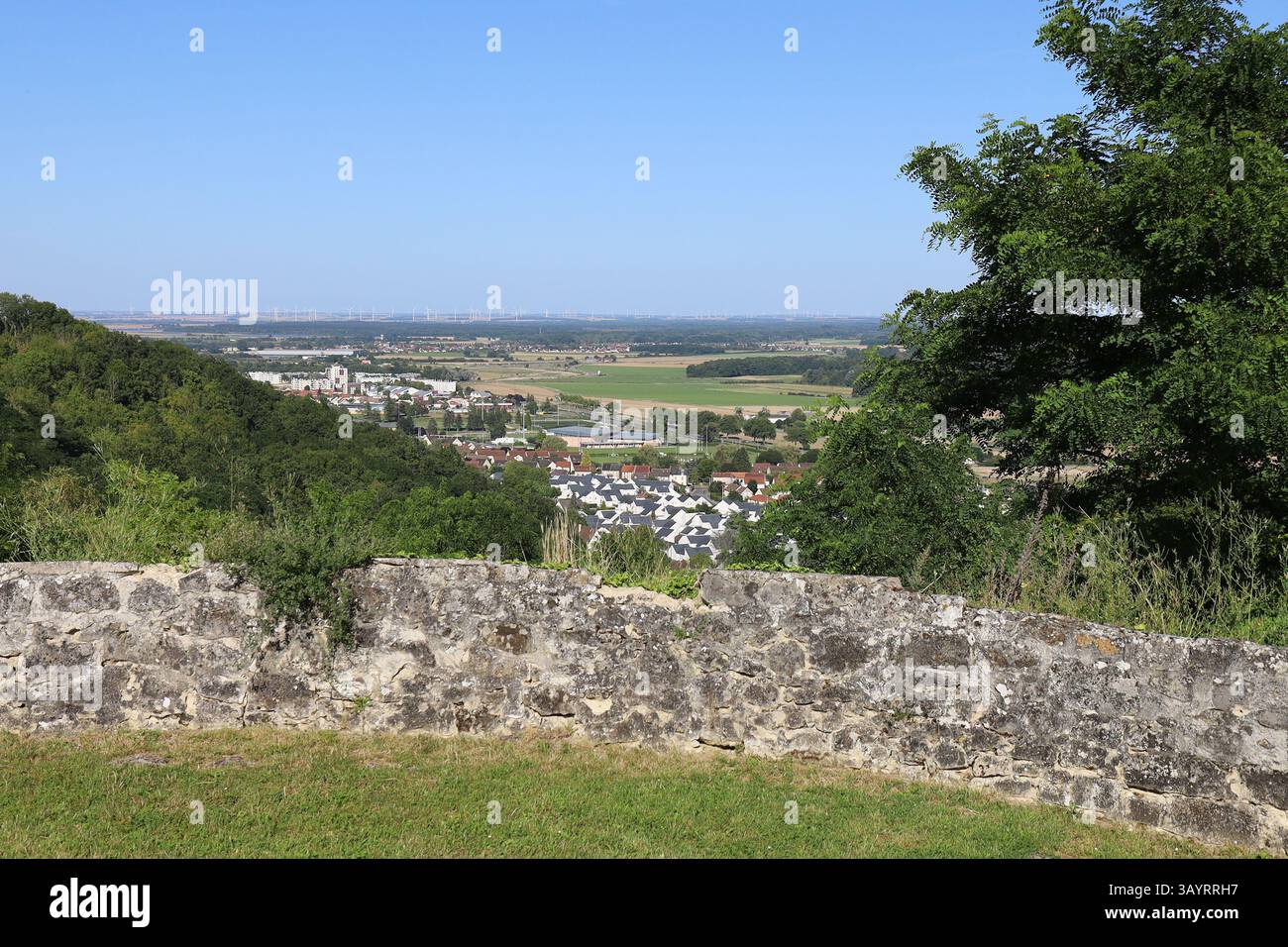 Laon city overview, Laon city, Aisne department, France Stock Photo