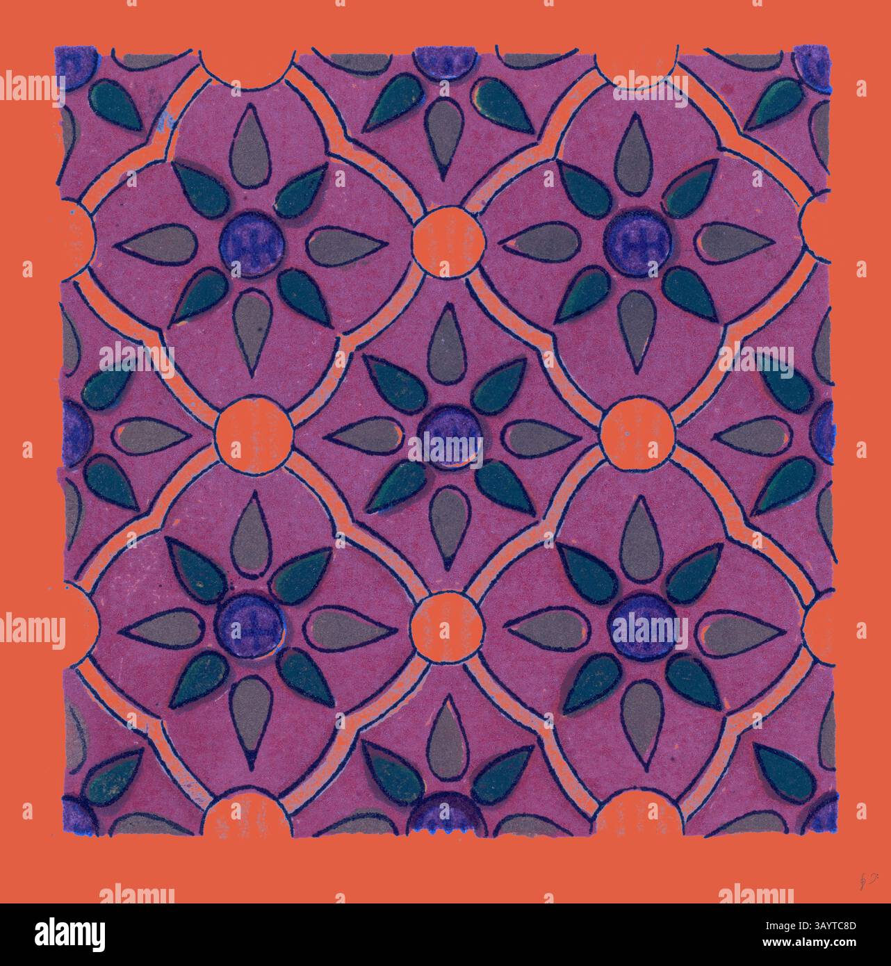 Interlocking Photography Interlocking floral designs hi-res stock photography and images - Alamy