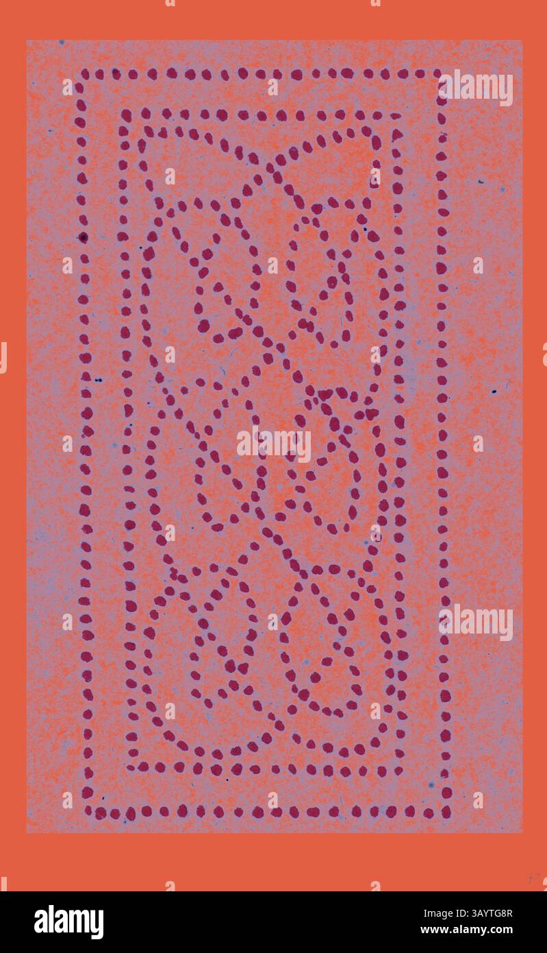 A vibrant, abstract design featuring intricate, looping patterns ...