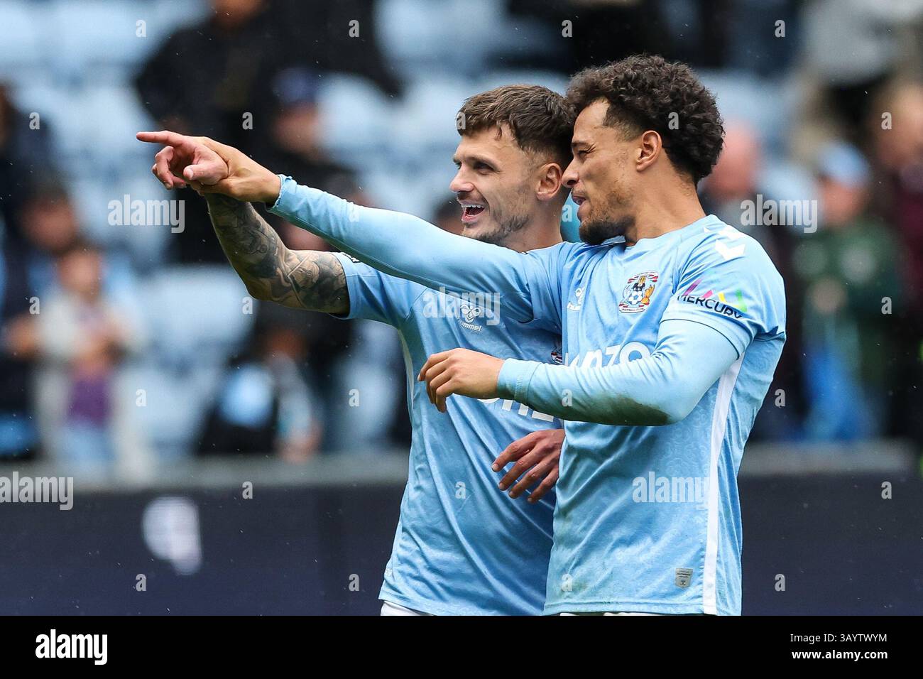 Coventry City's Joel Latibeaudiere and Jamie Patterson during the Sky ...