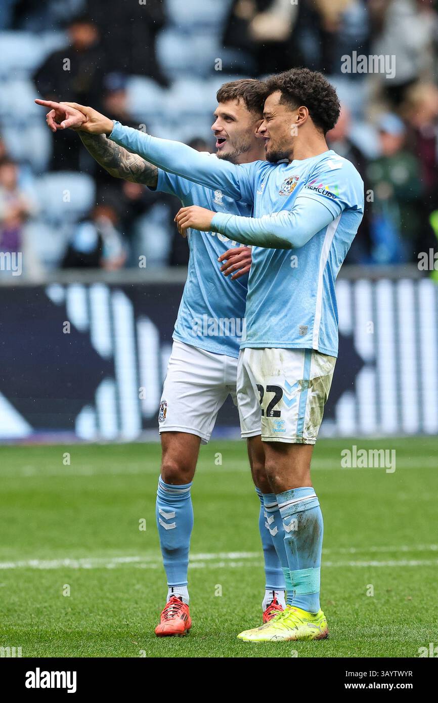 Coventry City's Joel Latibeaudiere and Jamie Patterson during the Sky ...