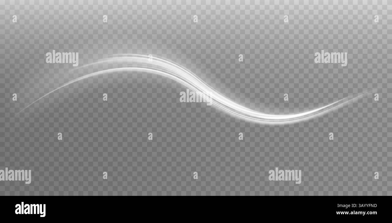 An Elegant White Curved Line Design that showcases modern aesthetics, perfect for various creative applications Stock Vector