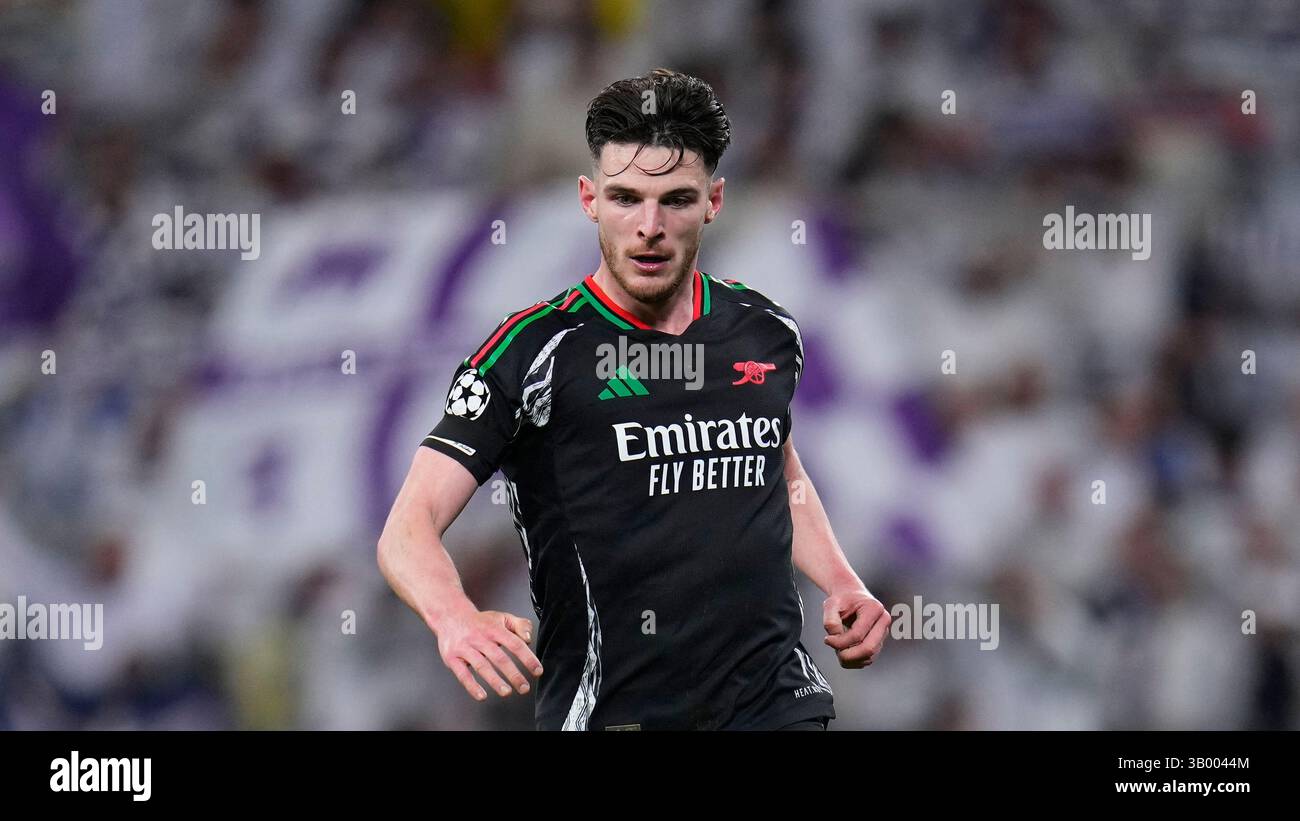 Arsenal's Declan Rice during the Champions League quarterfinals second ...