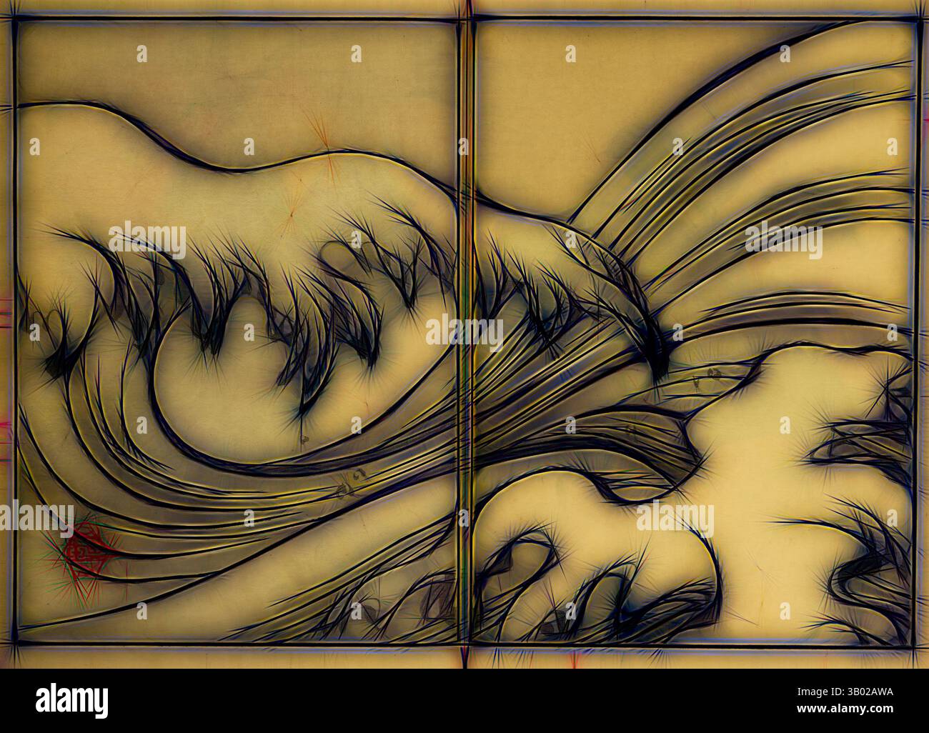 A flowing composition features abstract, intertwining lines that evoke ...