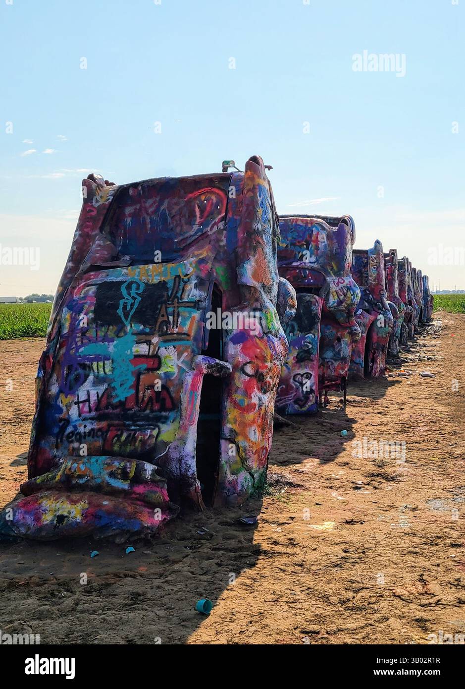 Cadillac Ranch - Amarillo, TX - Smartphone Captured Stock Image