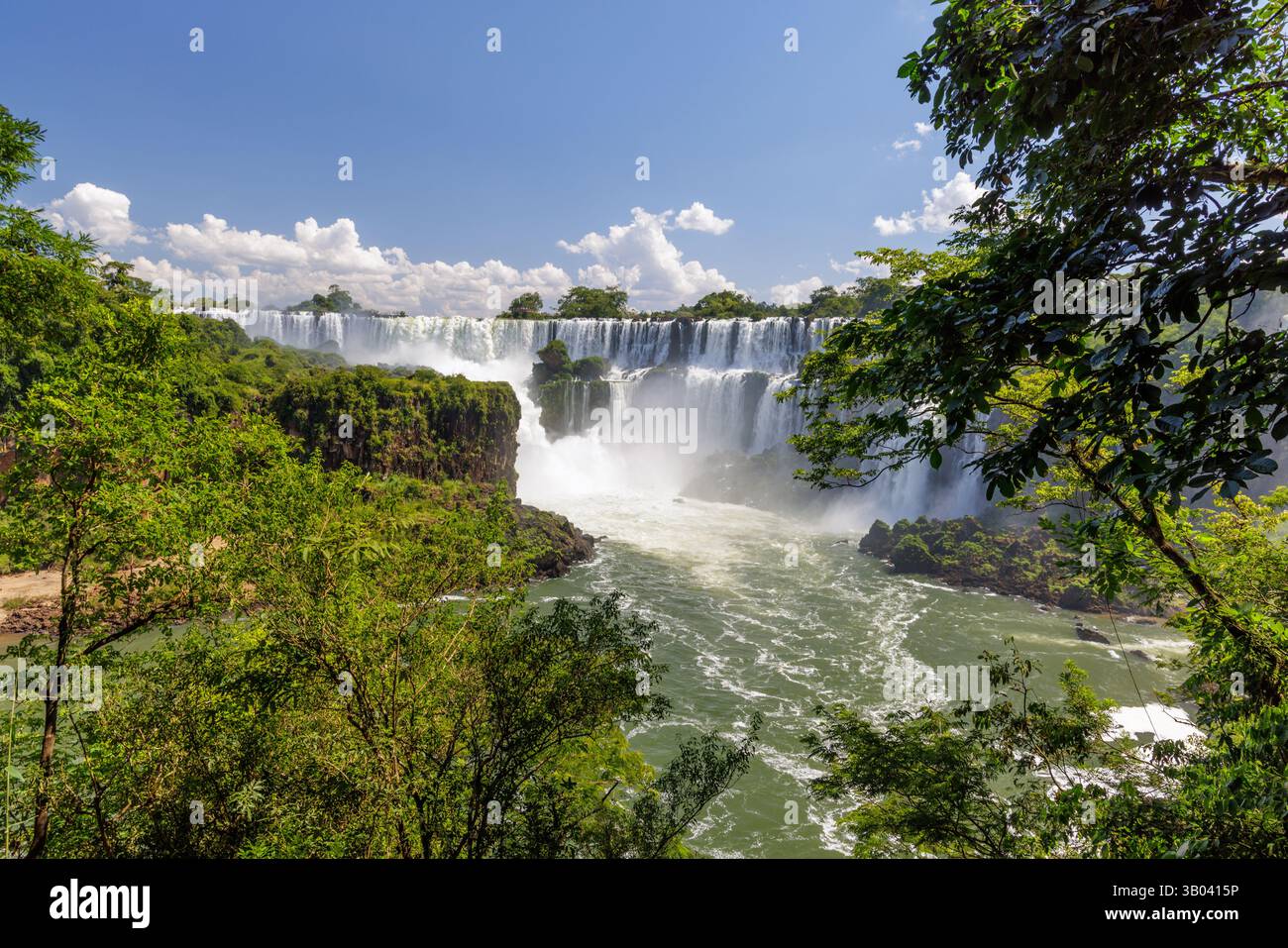 Beautiful view of the Iguazu Falls in Misiones, Argentina. Stock Photo