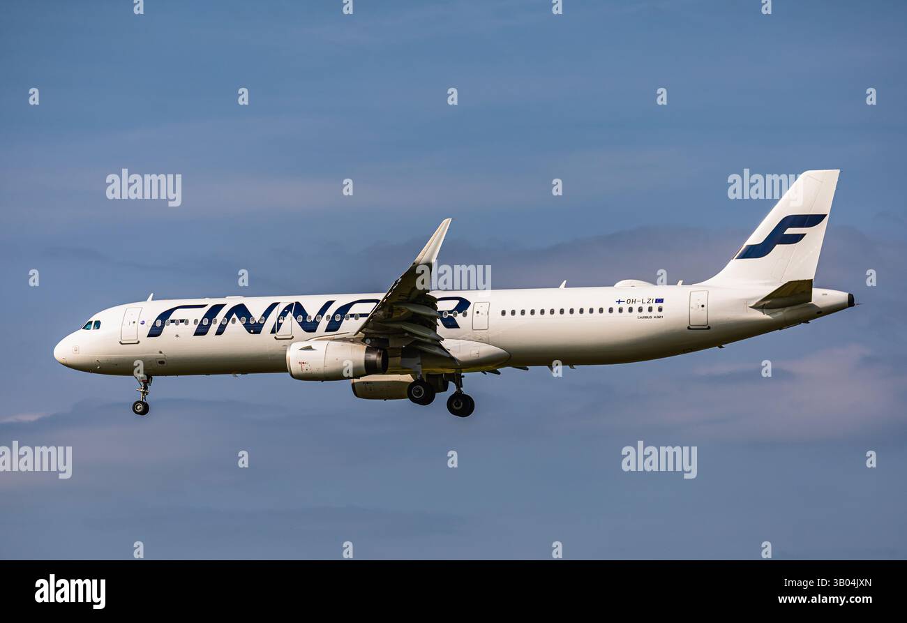 Finnair Airbus A321-200 with registration OH-LZF on take off roll