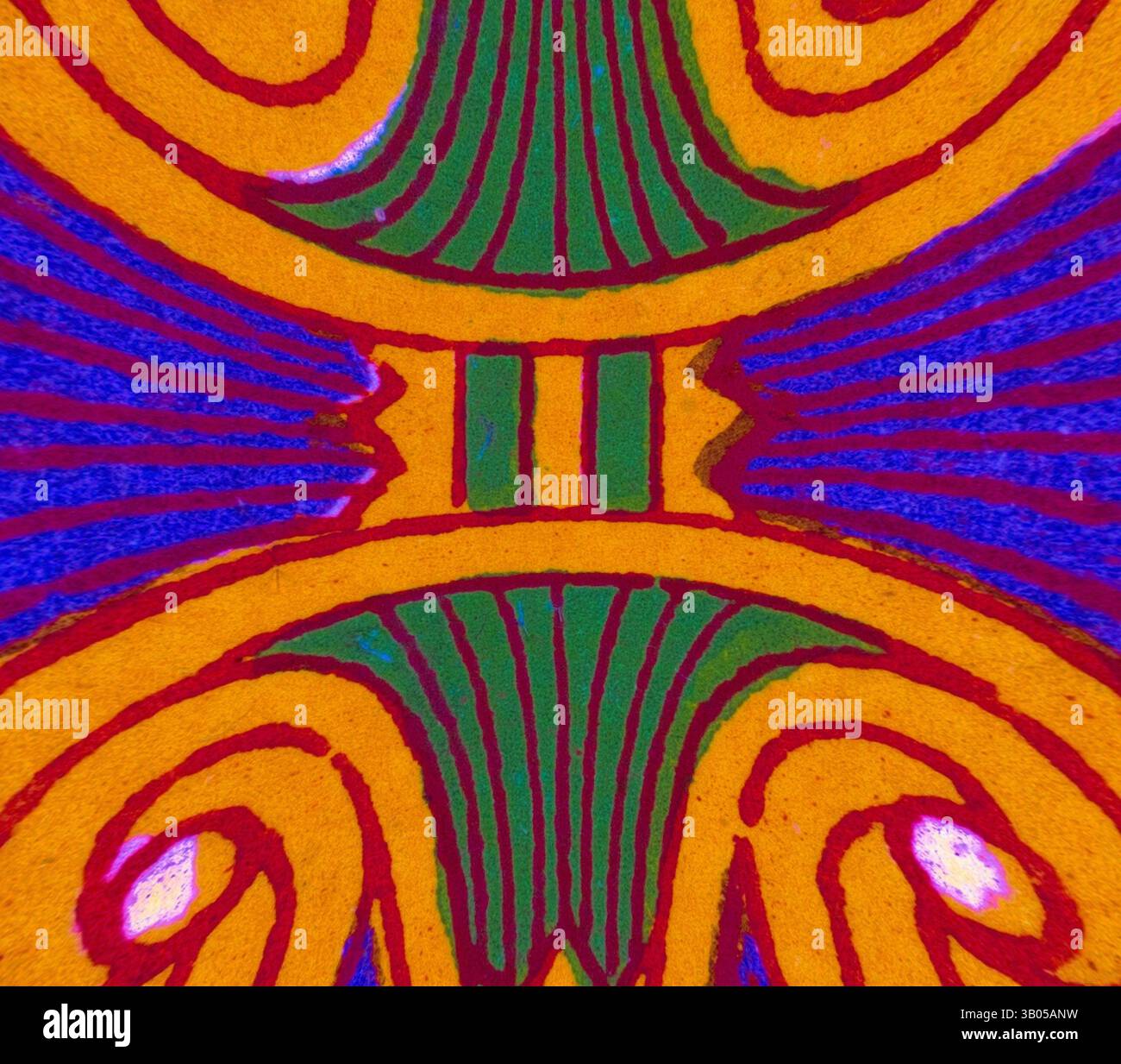 A vibrant design featuring intricate patterns and bold colors, with ...