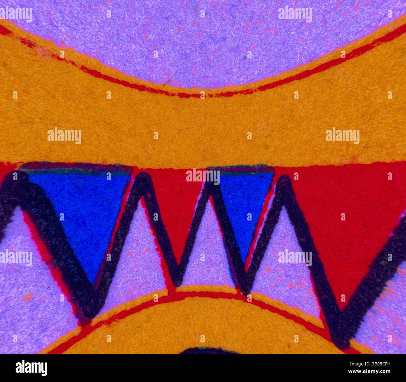 A vibrant display of geometric patterns featuring bold colors and ...