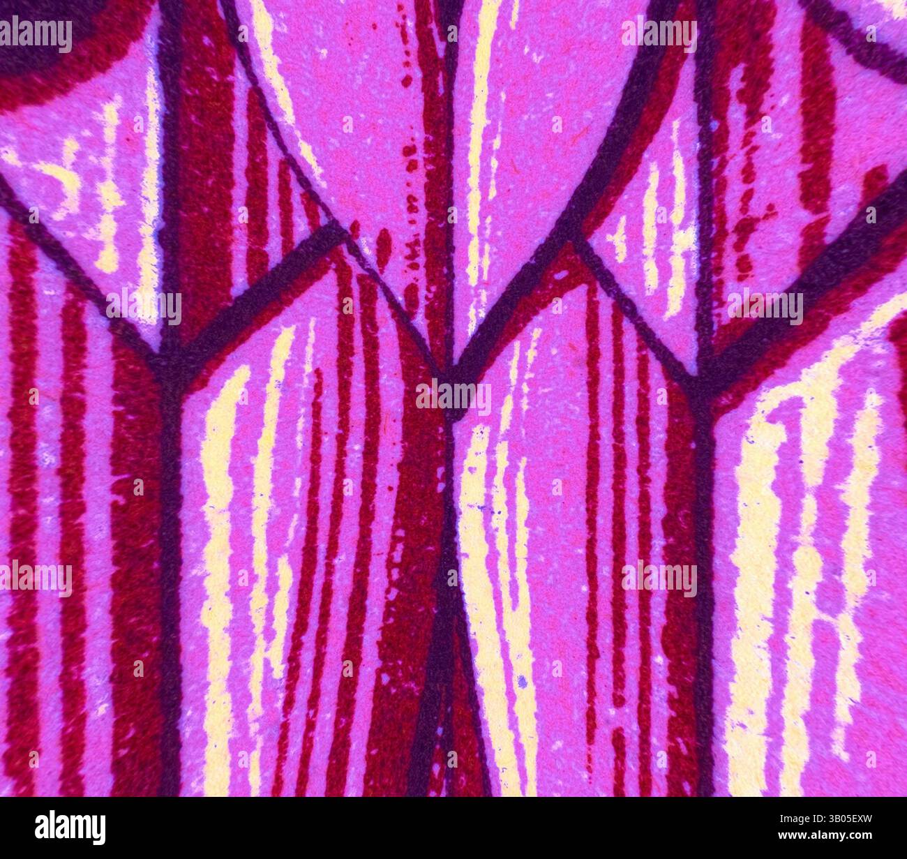 A vibrant abstract design features bold, geometric shapes in shades of ...