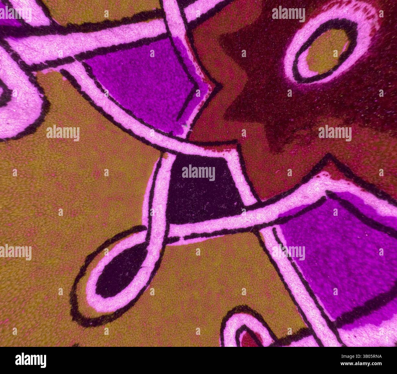 A vibrant abstract composition showcasing intertwining lines and shapes ...