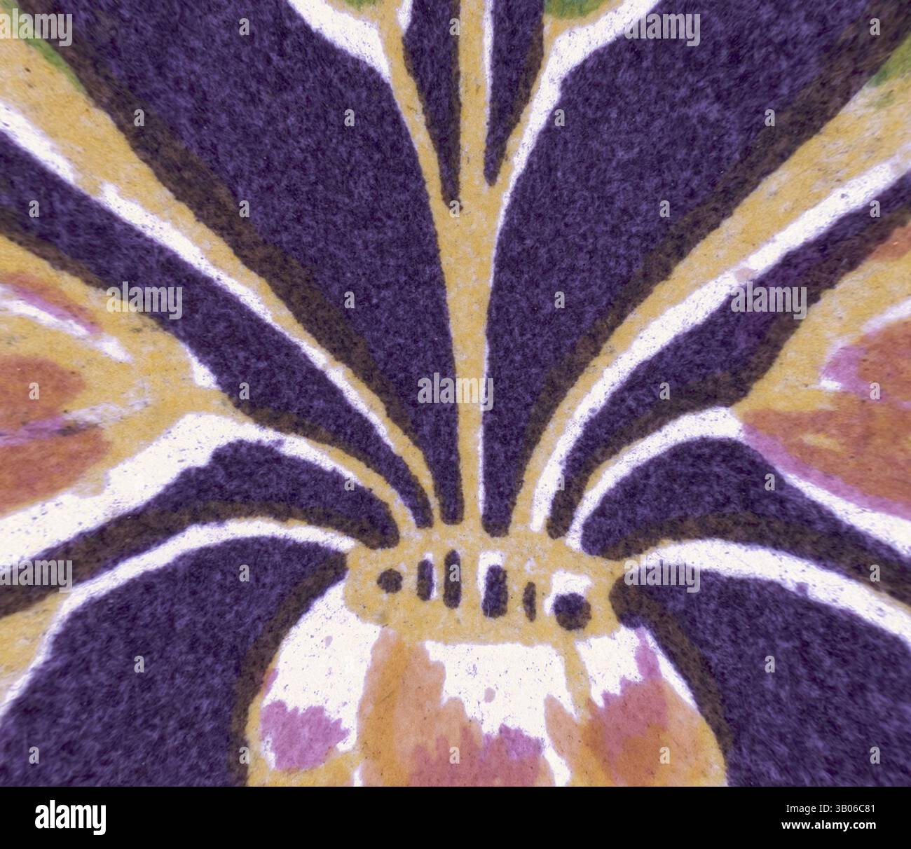 An abstract design featuring bold, vibrant colors and organic shapes ...