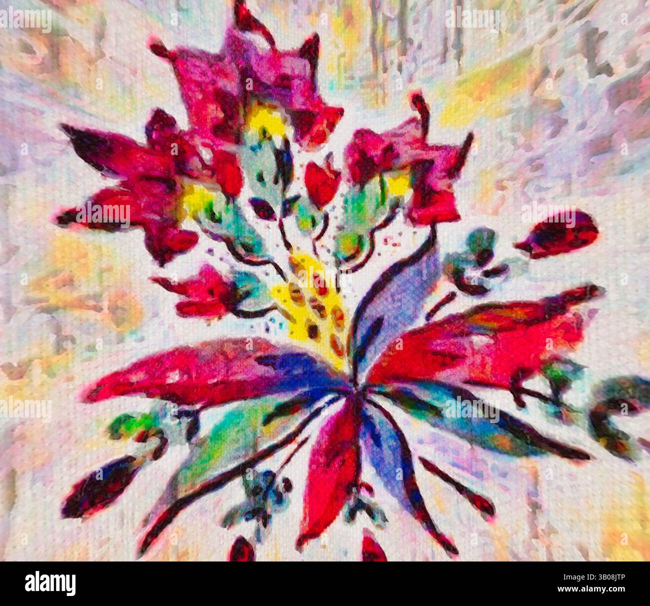 A vibrant bouquet of flowers bursts with color, showcasing petals in ...