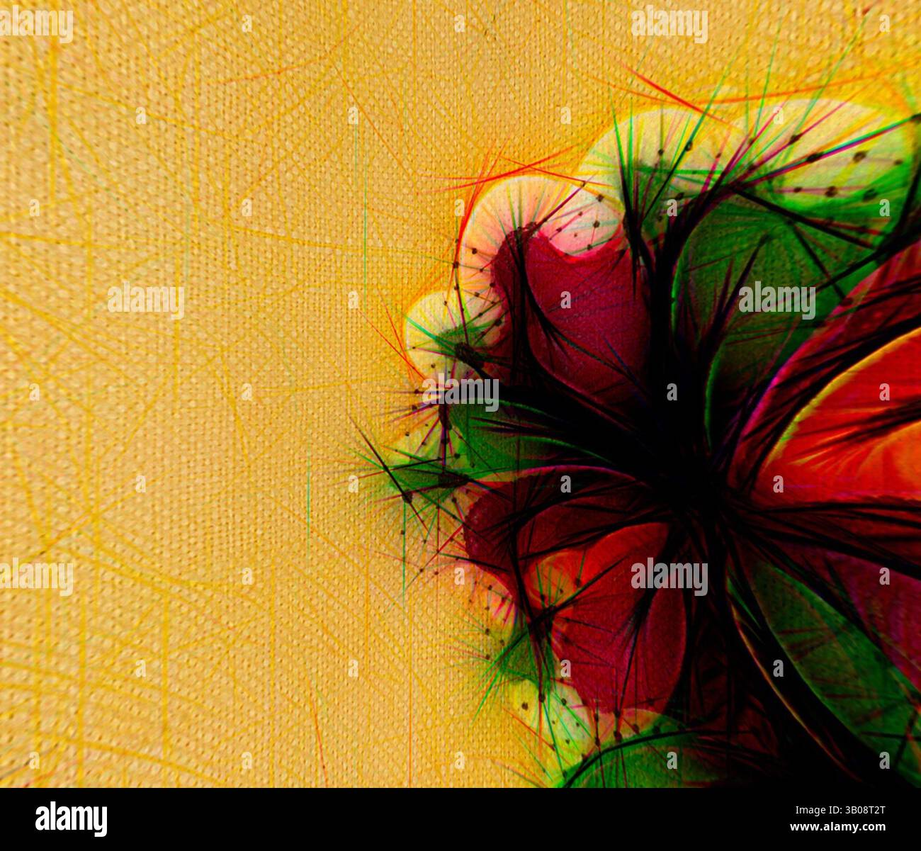 A vibrant explosion of colors and intricate patterns, with swirling ...