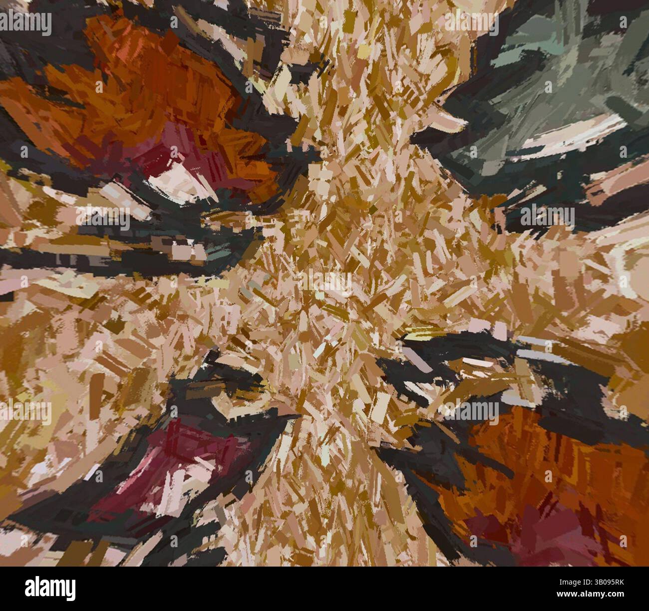 Dynamic brush strokes in warm orange tones hi-res stock photography and ...