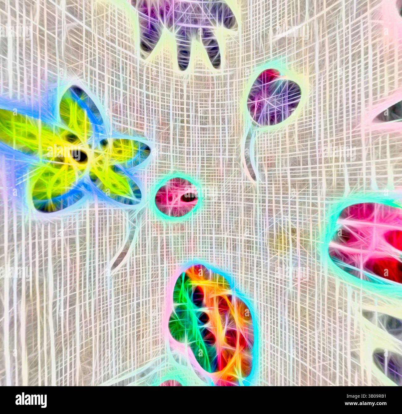 Circular design features vibrant floral patterns in shades of pi hi-res ...