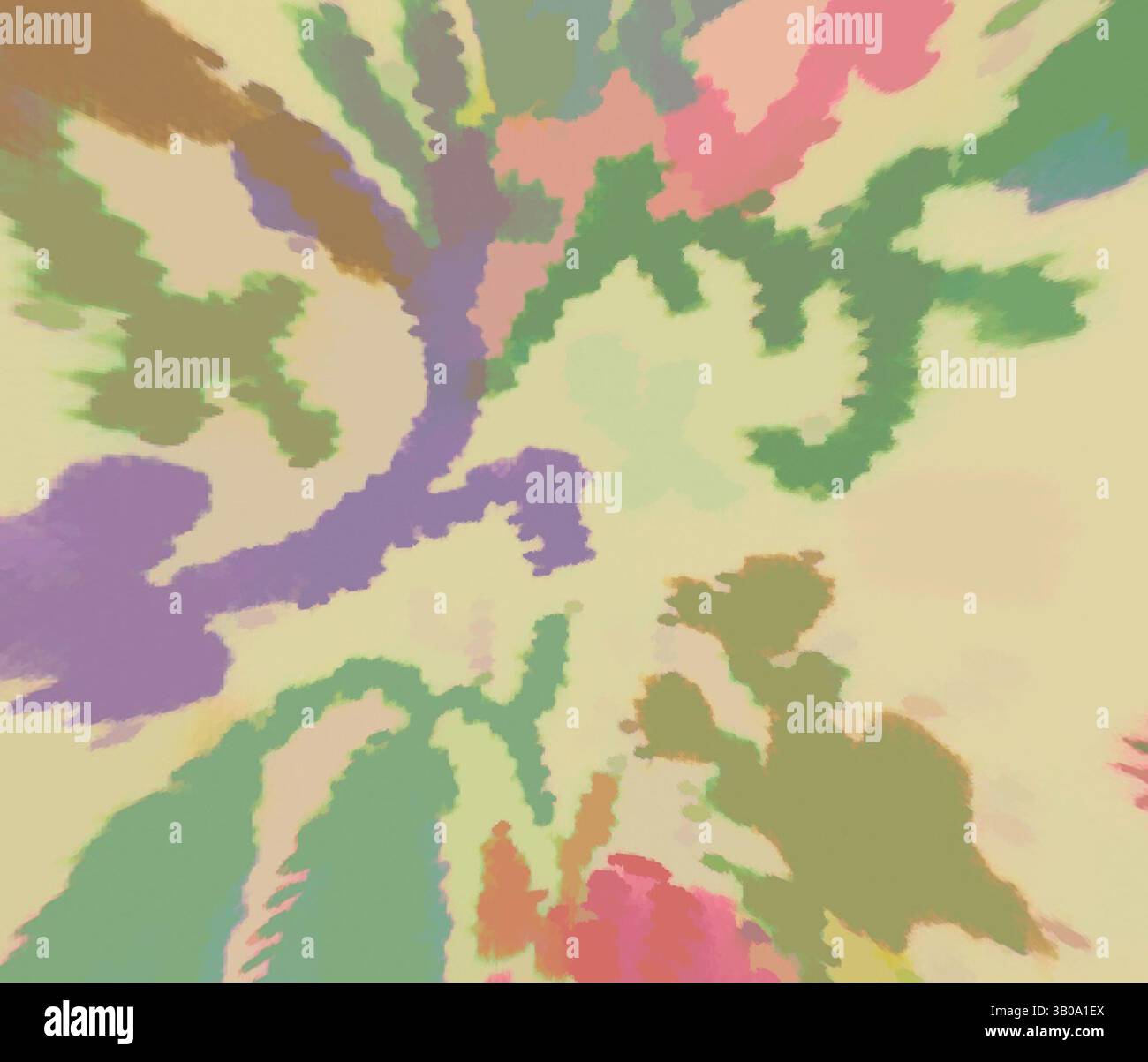 An abstract composition featuring swirling patterns and vibrant colors ...