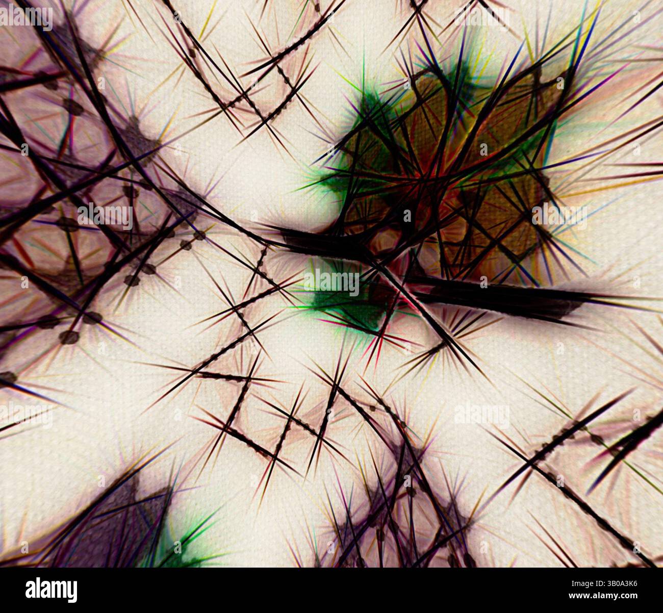 Spiky Textures Patterns Intricate lines and vibrant textures intertwine, creating an abstract ...