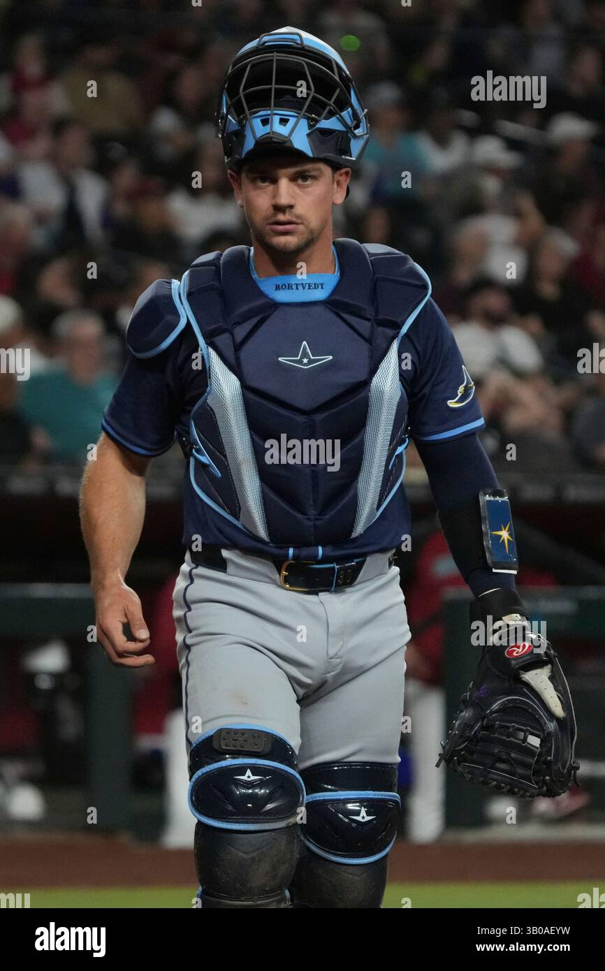 Tampa Bay Rays catcher Ben Rortvedt (30) against the Arizona ...