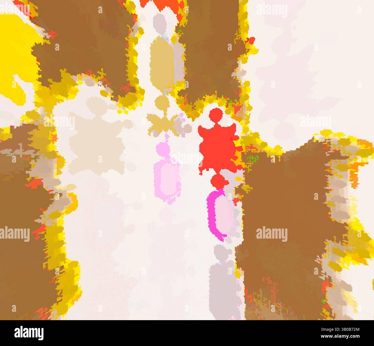 A dynamic swirl of vibrant colors and abstract shapes creates an ...