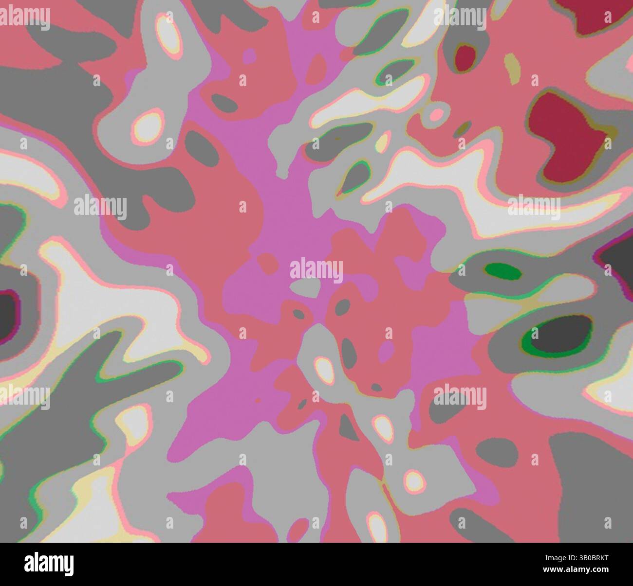 A vibrant, abstract composition featuring swirling shapes and blended ...