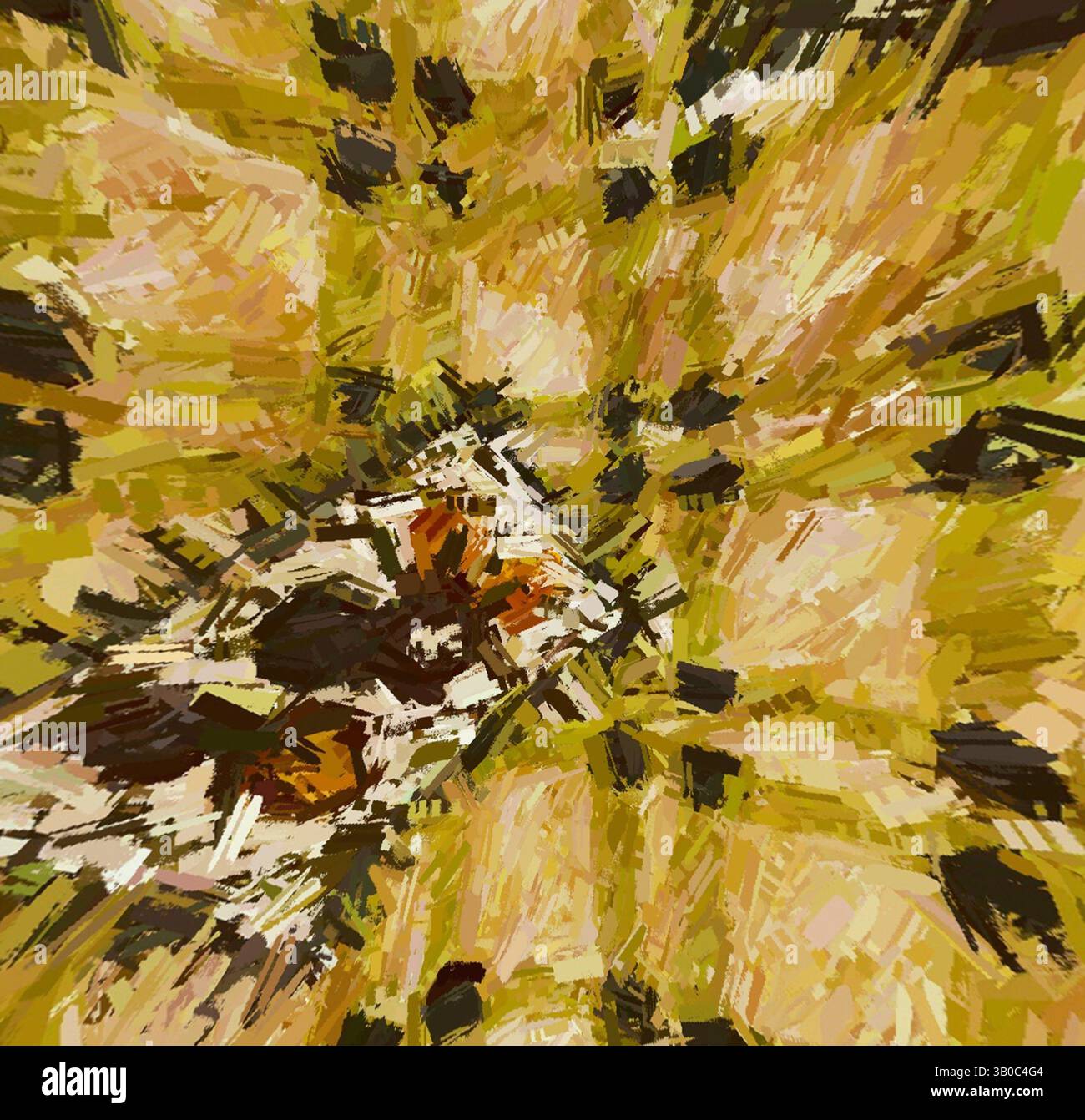Fabric Exploding A vibrant explosion of abstract shapes and colors radiates outward ...