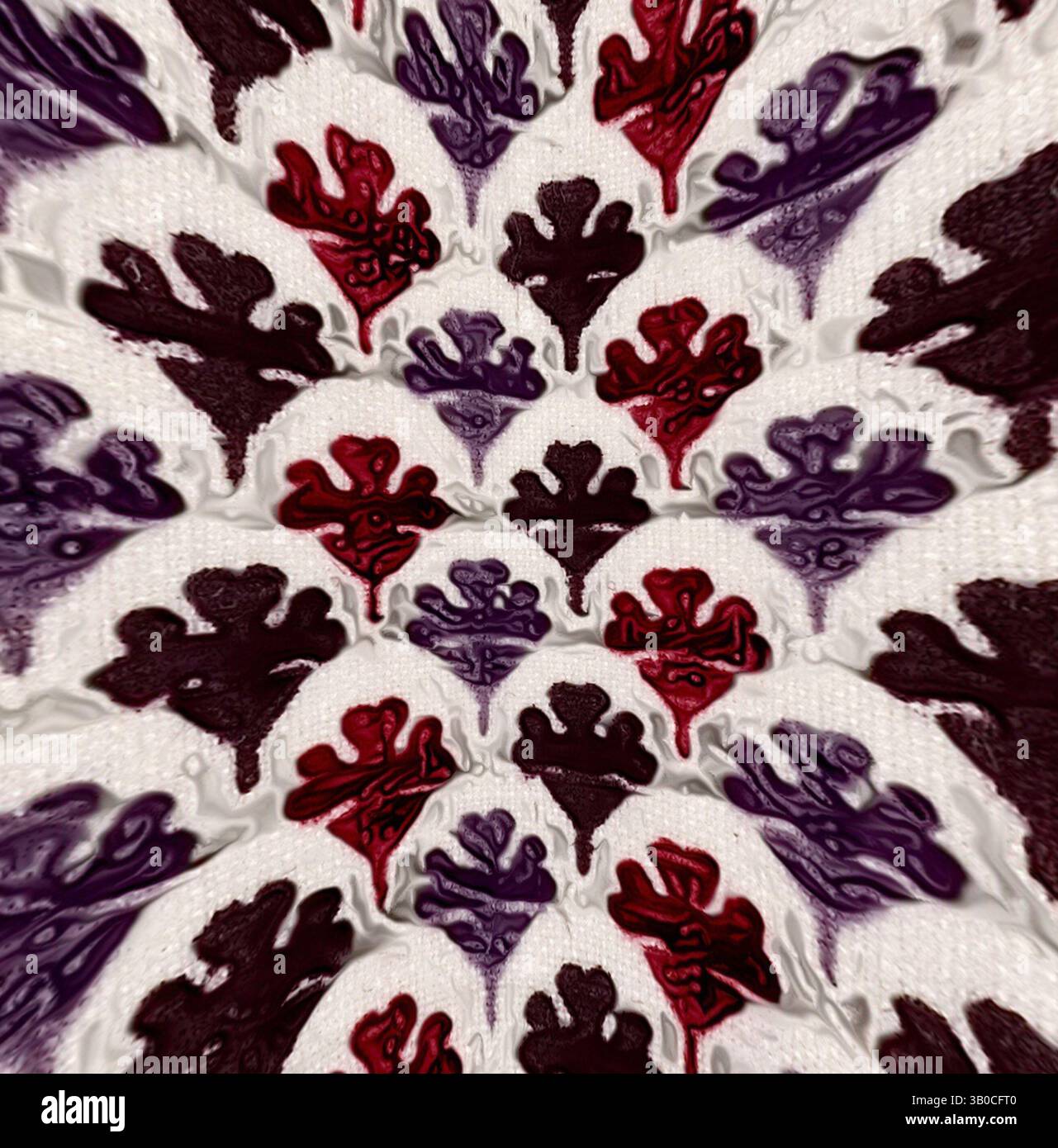 Visual Motif Design Repeating pattern of stylized floral motifs in deep reds hi-res stock ...