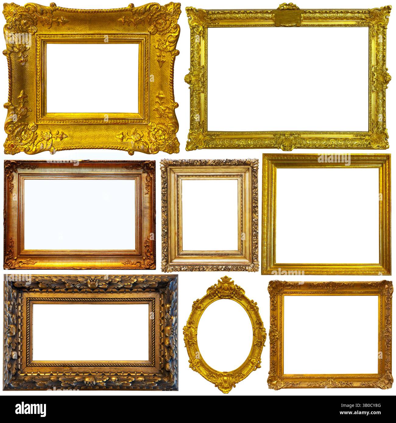 Picture frames isolated on white background Stock Photo - Alamy