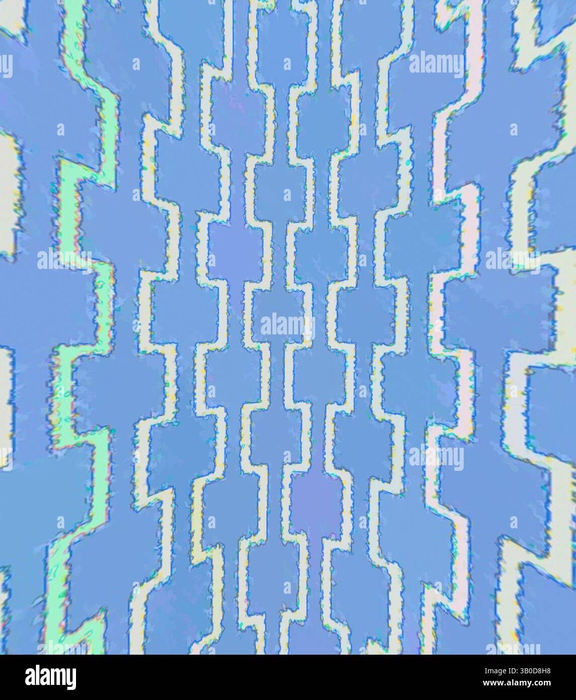 Interlocking Pattern Rhytm An intricate pattern of interconnected shapes forms a rhythmic design ...