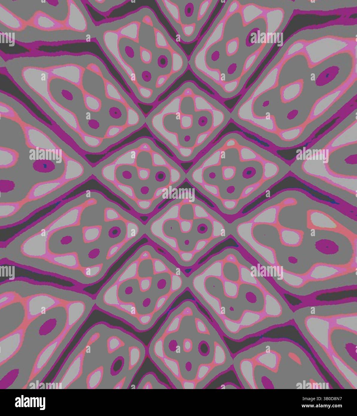 An intricate geometric pattern features diamond shapes interconnected ...