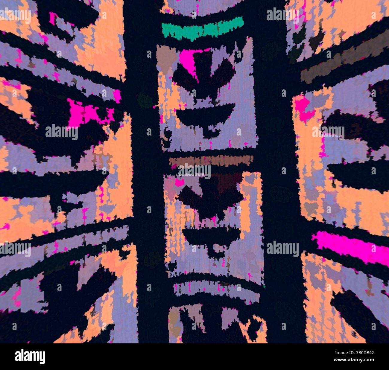 Visual Motif Design A vibrant pattern featuring geometric shapes and bold colors, creating ...