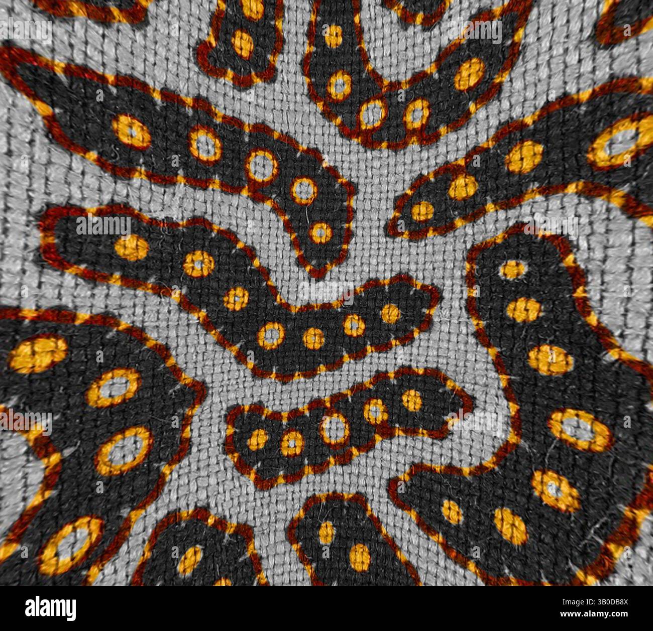 Rhythm Pattern Indesign Textile A detailed textile design showcasing a swirling pattern of bold black ...