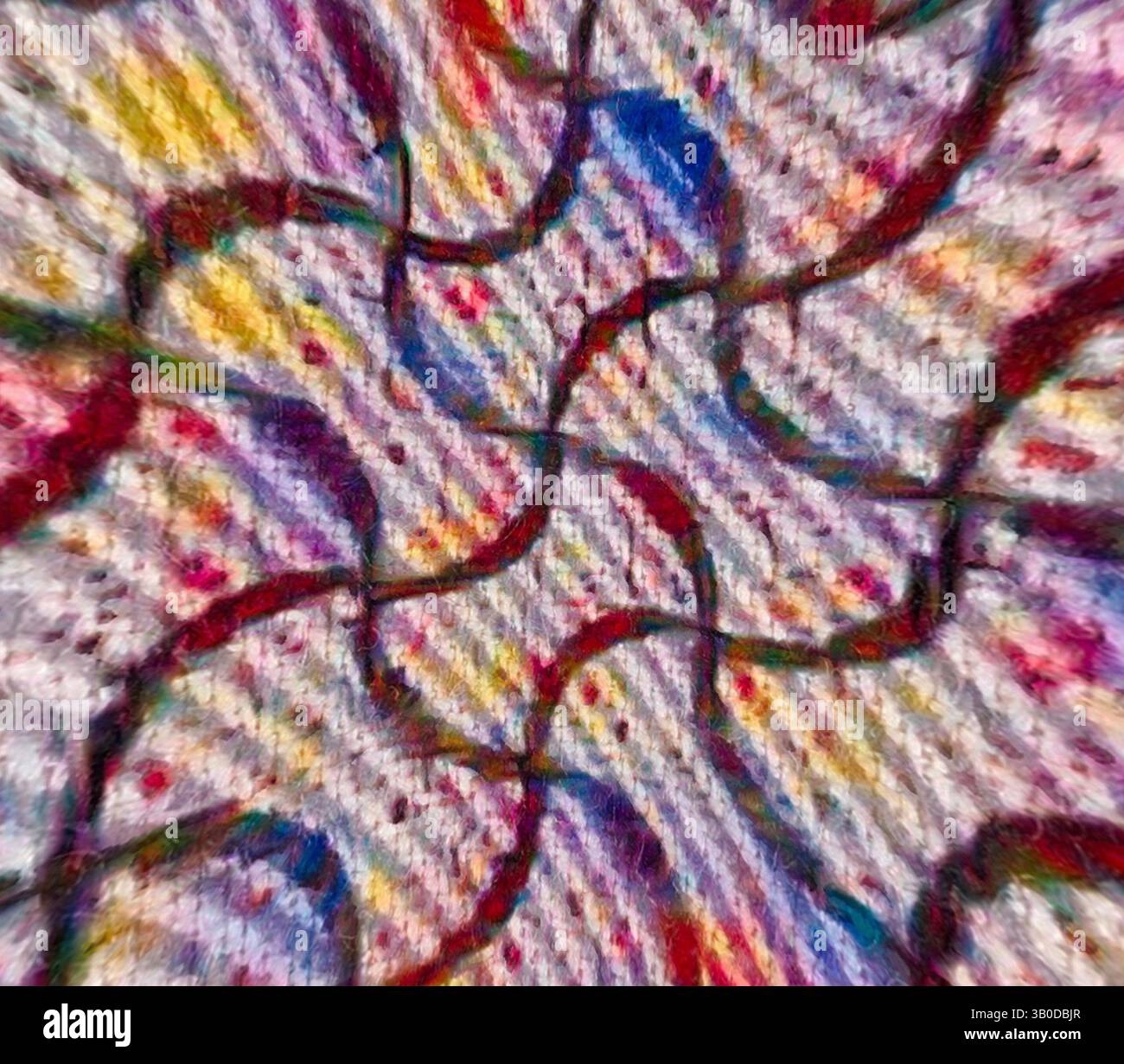 A vibrant and dynamic pattern featuring intertwining lines and swirls ...