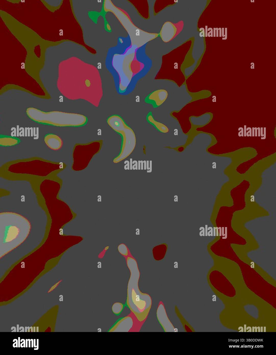 A dynamic swirl of colors and shapes creates an abstract explosion ...