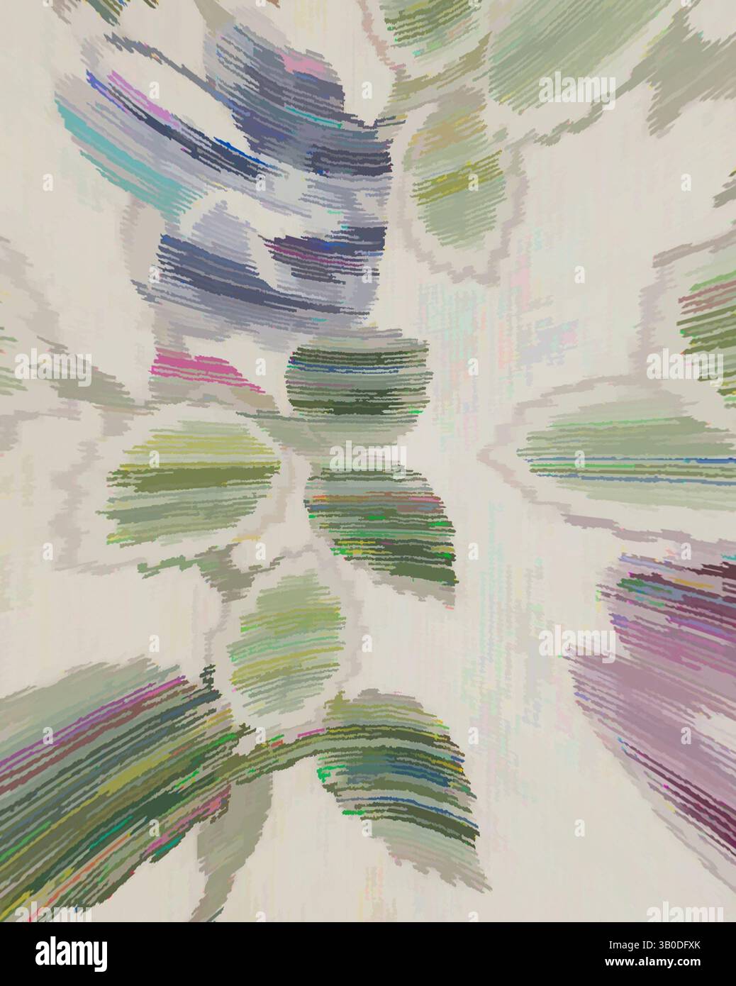 A vibrant abstract composition featuring dynamic brushstrokes in ...